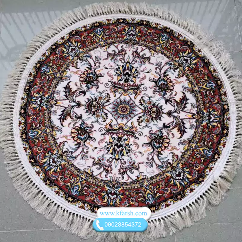 cream-700reeds2-acrolic فرش گرد 700شانه اکرولیک