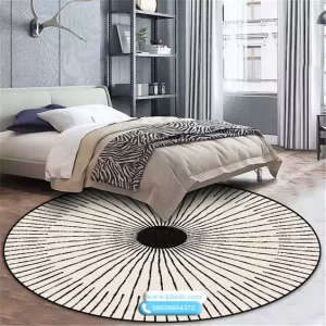 فرش گرد در اتاق خواب