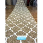 کناره گلیم ماشینی طرح مراکشی بژ