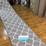 کناره گلیم ماشینی متری طرح مراکشی نقره ای رشت