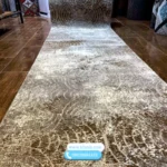 فرش کناره متری پتینه کرم قهوه ای