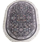 فرش بیضی طوسی طرح اوستا